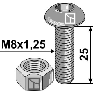 Innensechskantschraube - M8x1,25 - 8.8