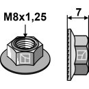 Écrou héxagonal avec bride - M8x1,25