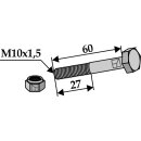 Schraube mit Sicherungsmutter - M10x1,5 - 8.8