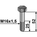 Boulon à tête hexagonale avec filet fin - M16x1,5x52- 12.9