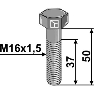 Sechskantschraube mit Feingewinde - M16x1,5 - 12.9