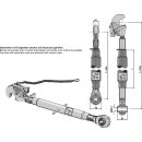 Barre de poussée avec crochet automatique et borne à rotule traîtée M30 x 3,5