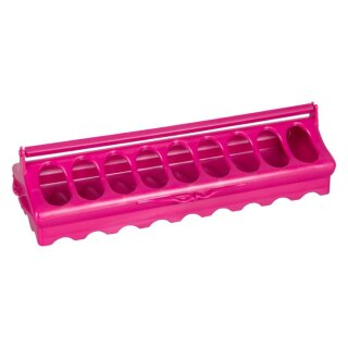 Kunststoff-Geflügelfuttertrog | pink (8,5 x 30 cm)