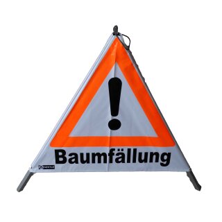NESTLE Warnpyramide / Faltsignal Holzfällung / Baumarbeiten / Baumfällung