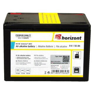 horizont 9 V Alkaline-Batterie | turbomax® AB55 (9 V / 55 Ah)