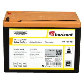 horizont 9 V Zinkkohle-Batterie | ranger® SB55 (9 V / 55 Ah)