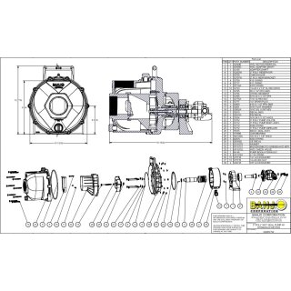 3 Zoll Poly-Pumpe mit Hydraulik-Motor, Banjo