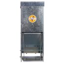 Geflügelfutterautomat mit Trittplatte | verzinkter Stahl (15 L)